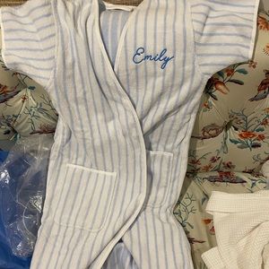 Weezie Towels Short Robe with name Emily